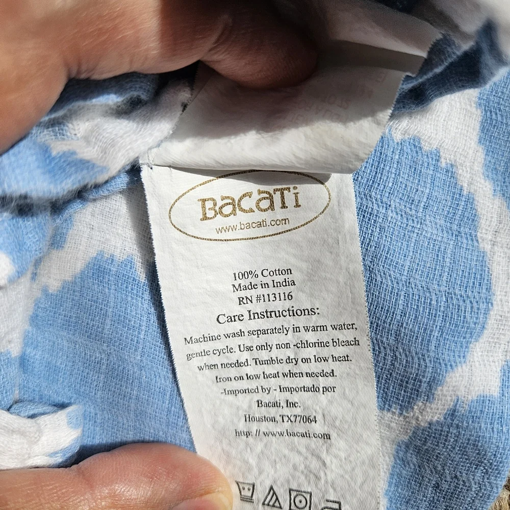 BACATI - Ikat 100% Cotton Swaddling Muslin Blankets, set of 4